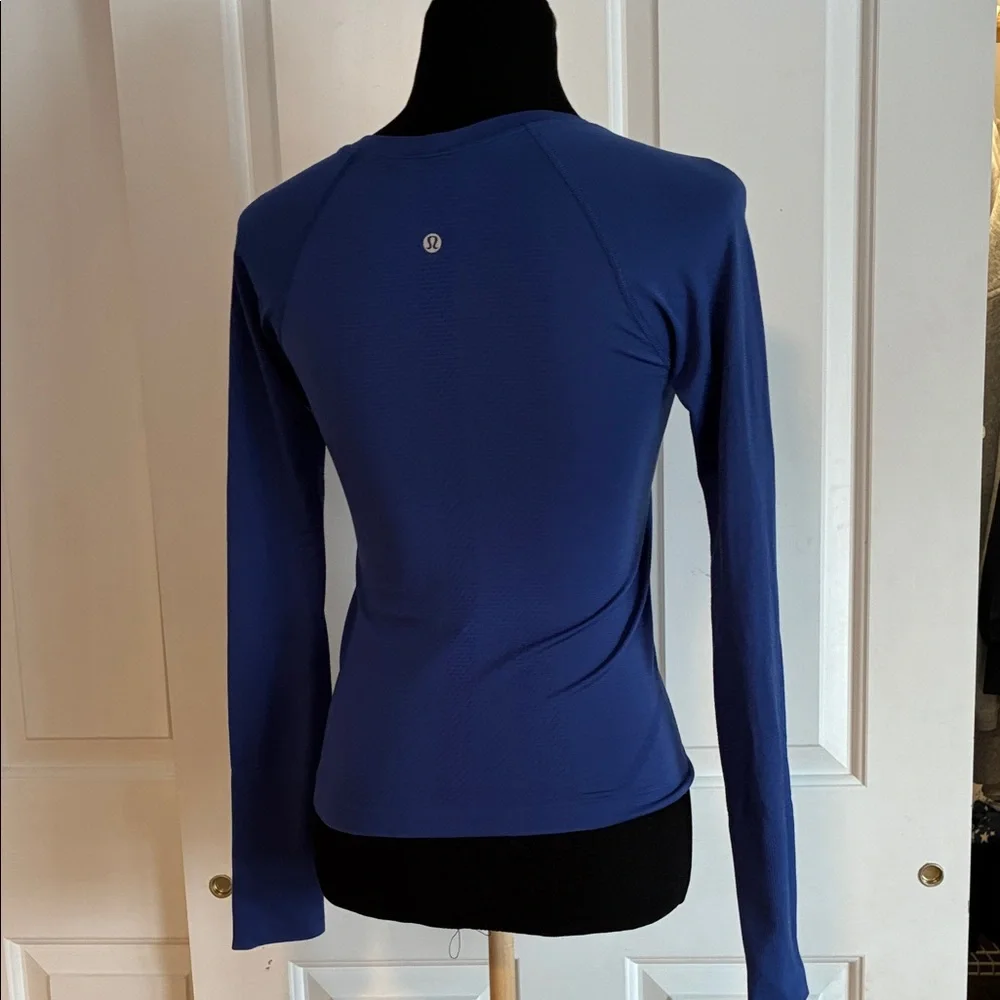 Lululemon Long Sleeve Blue Rulu Run Swiftly 4 - Picture 3 of 4